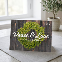 País de Paz e Amor Coroa de Pinheiro Rústico de Ma