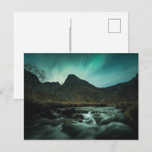 Cartão Postal De Festividades Paisagem Aurora