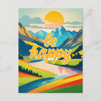 Cartão Postal De Festividades Paisagem da Montanha Retroativa