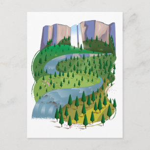 Cartão Postal De Festividades Paisagem de Cachoeira