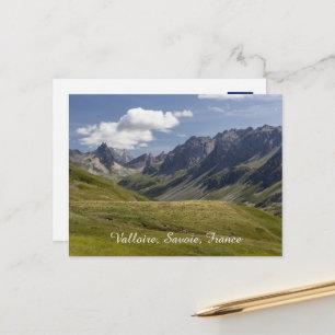 Cartão Postal De Festividades Paisagem de Verão das Montanhas de Valloire, Franç