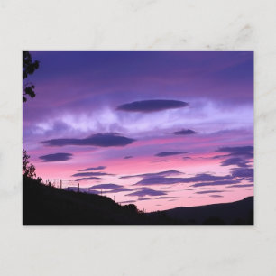 Cartão Postal De Festividades Paisagem do Céu Noturno Sonhador Celebração Estéti