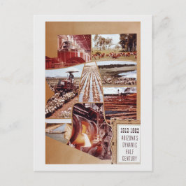 Cartão Postal De Festividades Paisagem do Deserto Agrícola do Século de Médio ar