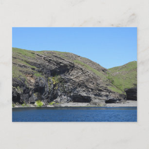Cartão Postal De Festividades Paisagem Marítima da Falésia do Dragão Místico Ilh