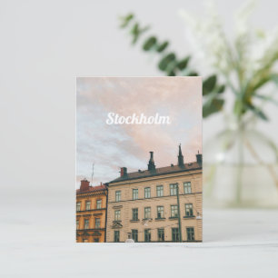 Cartão Postal De Festividades Paisagem Urbana de Södermalm em Estocolmo