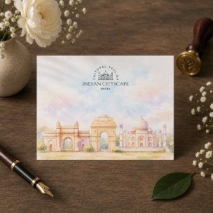 Cartão Postal De Festividades Paisagem Urbana Indiana Atrações Turísticas Souv