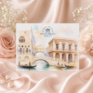 Cartão Postal De Festividades Palácio do Doge em Veneza, Itália Viagens Paisag