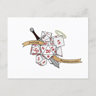 Cartão Postal De Festividades Paladin Dice Design