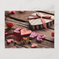 Palavra Amor com Presente de Dia de os namorados e