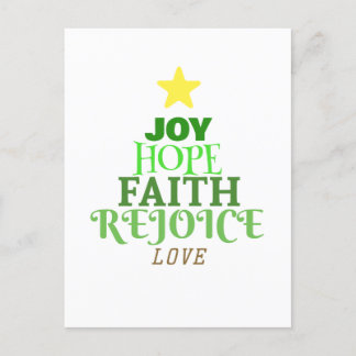 Cartão Postal De Festividades Palavras de Natal Árvore de Natal