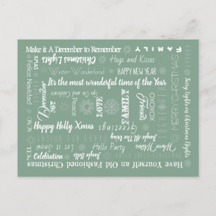 Cartão Postal De Festividades Palavras Personalizadas Melhores Desejos