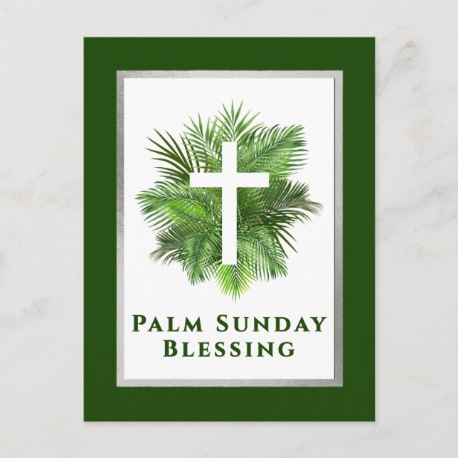 Cartão Postal De Festividades Palm Sunday Blessing Holy Week (Frente)