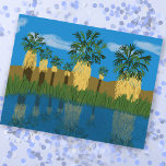 Cartão Postal De Festividades Palm Tree Oasis Desert Coachella Valley Reserva<br><div class="desc">Veja esta incrível ilustração colorida de um lindo oásis de palma no deserto e se prepare para explorar! Veja meu compro por mais designs também! Coletar todos os parques, estou criando novos o tempo todo. Vejam meu compro por mais caminhadas, acampar, vida derrotada, pássaros e muito mais! Você também pode...</div>