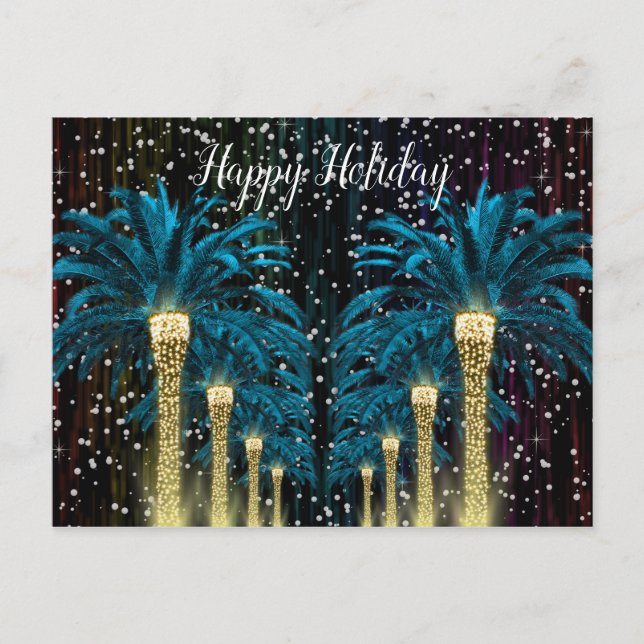 Cartão Postal De Festividades Palma de inverno Feriados (Frente)