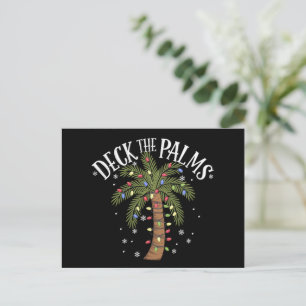 Cartão Postal De Festividades Palmeira Tropical de Natal Do Havaí