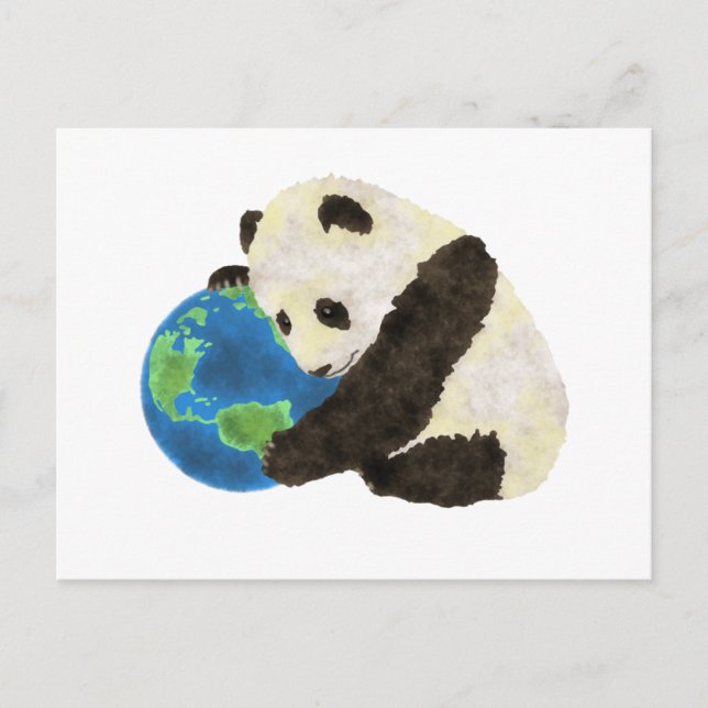 Cartão Postal De Festividades Panda bonito (Frente)