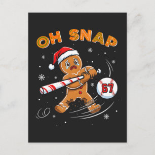 Cartão Postal De Festividades Pão de Mel Oh Snap 67 Beisebol