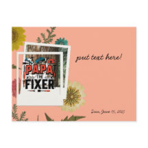 Papa The Fixer Postcard - Saudação de Dia de os pa