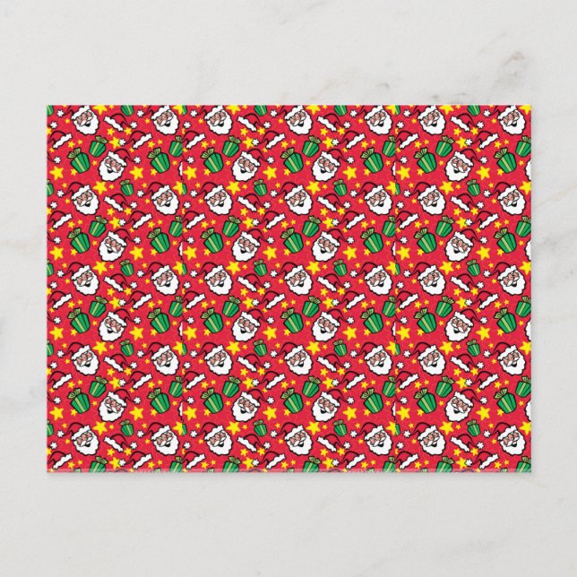 Cartão Postal De Festividades Papai Noel (Frente)