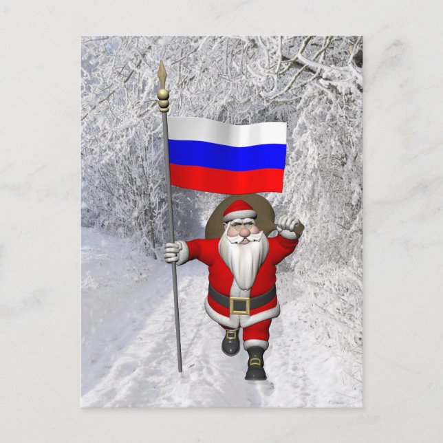 Cartão Postal De Festividades Papai Noel, Alferes Da Rússia (Frente)