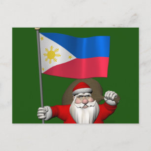 Cartão Postal De Festividades Papai Noel, Alferes Das Filipinas