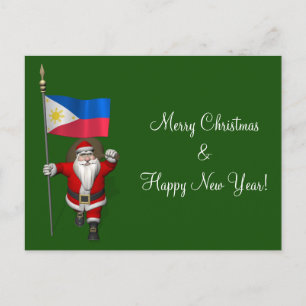 Cartão Postal De Festividades Papai Noel, Alferes Das Filipinas