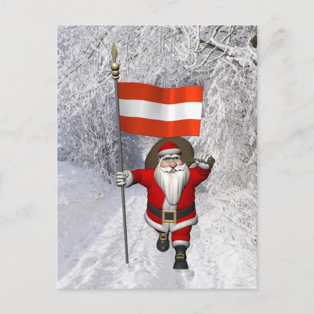 Cartão Postal De Festividades Papai Noel, Alferes De Österreich (Frente)
