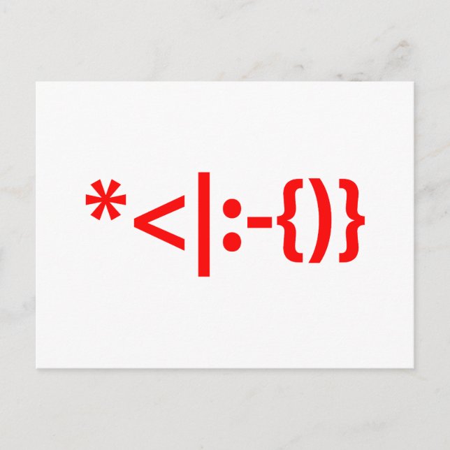 Cartão Postal De Festividades Papai Noel com Beard Christmas Emoticon (Frente)