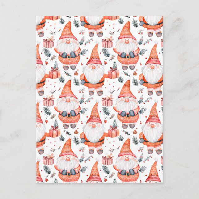 Cartão Postal De Festividades Papai Noel de Natal (Frente)