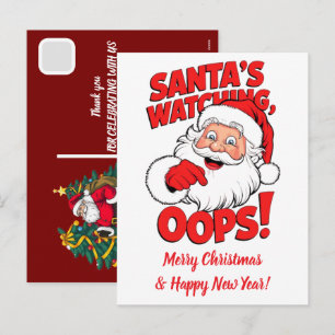 Cartão Postal De Festividades Papai Noel de Natal Personalizado Jogando Basquete