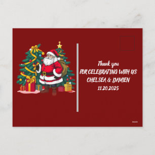 Cartão Postal De Festividades Papai Noel de Natal Personalizado Jogando Basquete
