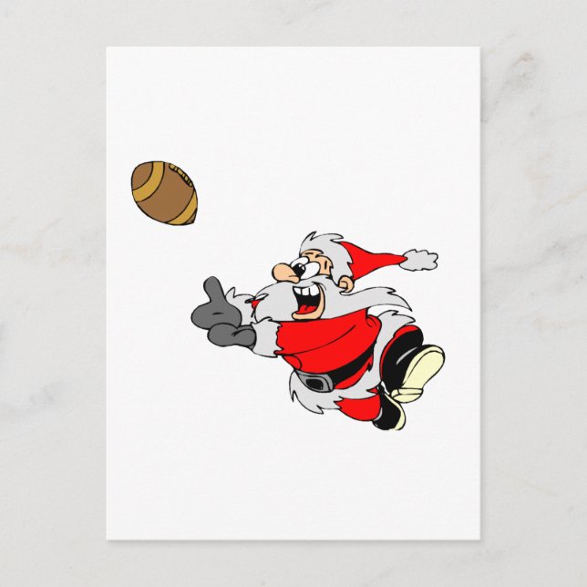 Cartão Postal De Festividades Papai noel do futebol (Frente)