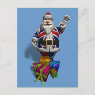 Cartão Postal De Festividades Papai Noel do Reino Unido