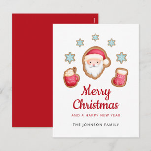 Cartão Postal De Festividades Papai Noel Fofo Feliz Natal