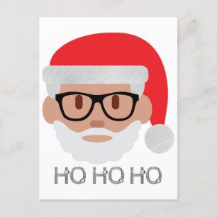 Cartão Postal De Festividades papai noel hipster
