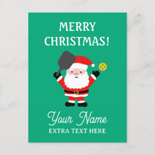 Cartão Postal De Festividades Papai Noel jogando pijama no Natal