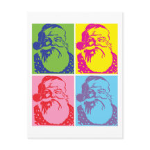 Papai noel Pop de arte Feliz Natal