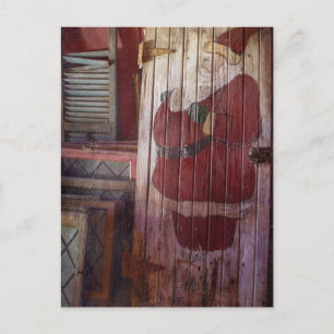 Cartão Postal De Festividades Papai Noel primitivo