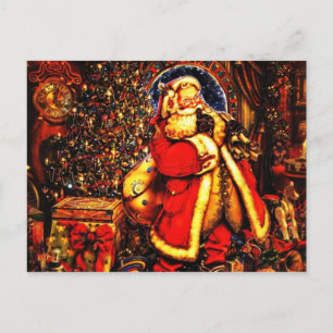 Cartão Postal De Festividades Papai Noel Vitoriano Natal Antigo