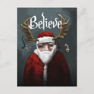 Cartão Postal De Festividades Papais noeis "Acredite"