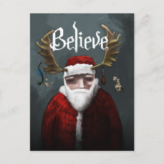 Cartão Postal De Festividades Papais noeis "Acredite"