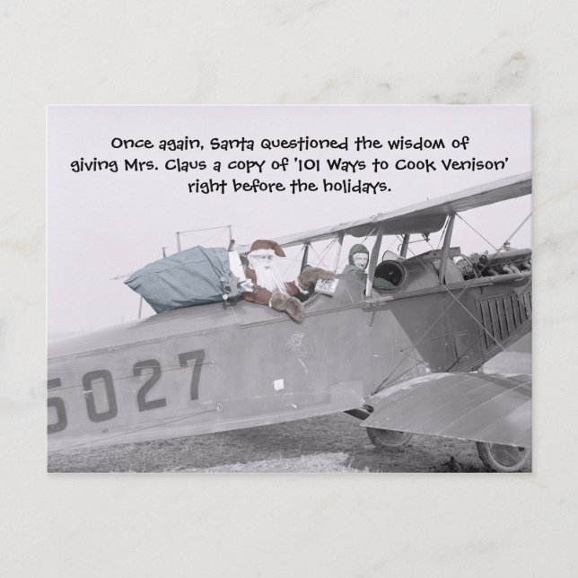 Cartão Postal De Festividades Papais noeis Aero! -Cartão Postal (Frente)