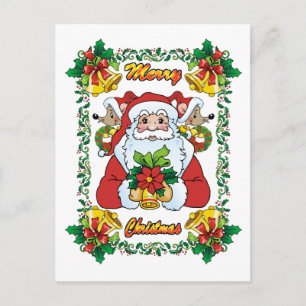 Cartão Postal De Festividades Papais noeis alegres