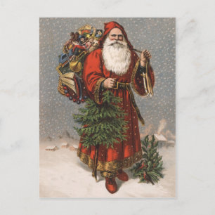 Cartão Postal De Festividades Papais noeis alemães