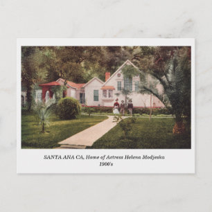 Cartão Postal De Festividades Papais noeis Ana CA, Lar de Helena Modjeska antigo