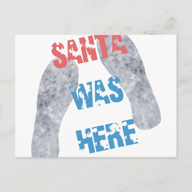 Cartão Postal De Festividades Papais noeis Aqui (Frente)