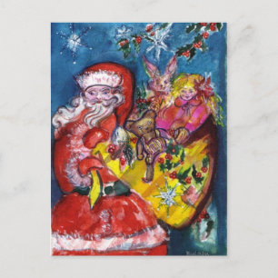 CARTÃO POSTAL DE FESTIVIDADES PAPAIS NOEIS COM PRESENTES