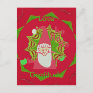 Cartão Postal De Festividades Papais noeis de amor e gratidão Hohoho!