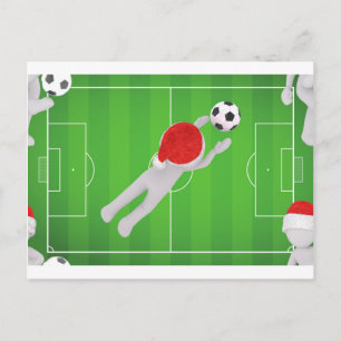 Cartão Postal De Festividades papais noeis de futebol
