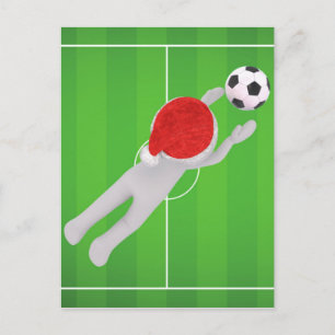 Cartão Postal De Festividades papais noeis de futebol